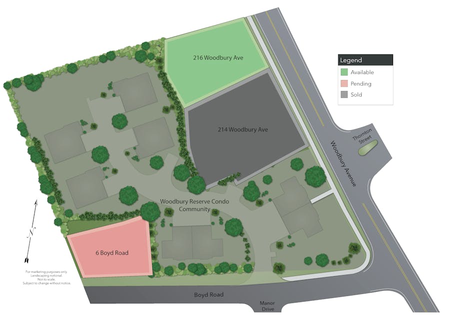 Site Plan for The Homes at Woodbury